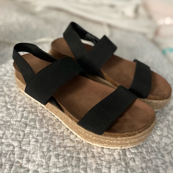 Steve Madden platform sandals black - Picture 3 of 5